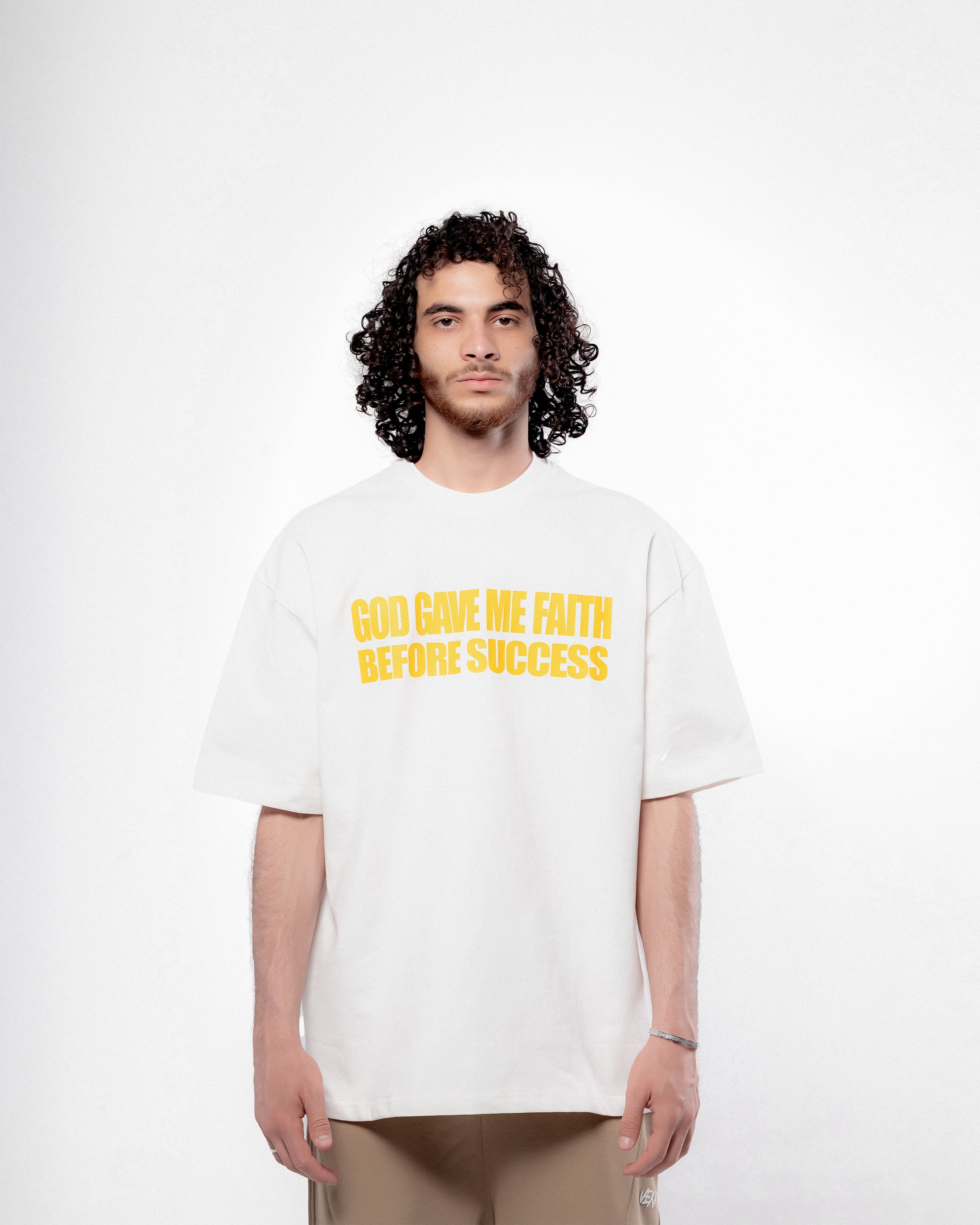 Faith Before Success – Off White T-shirt