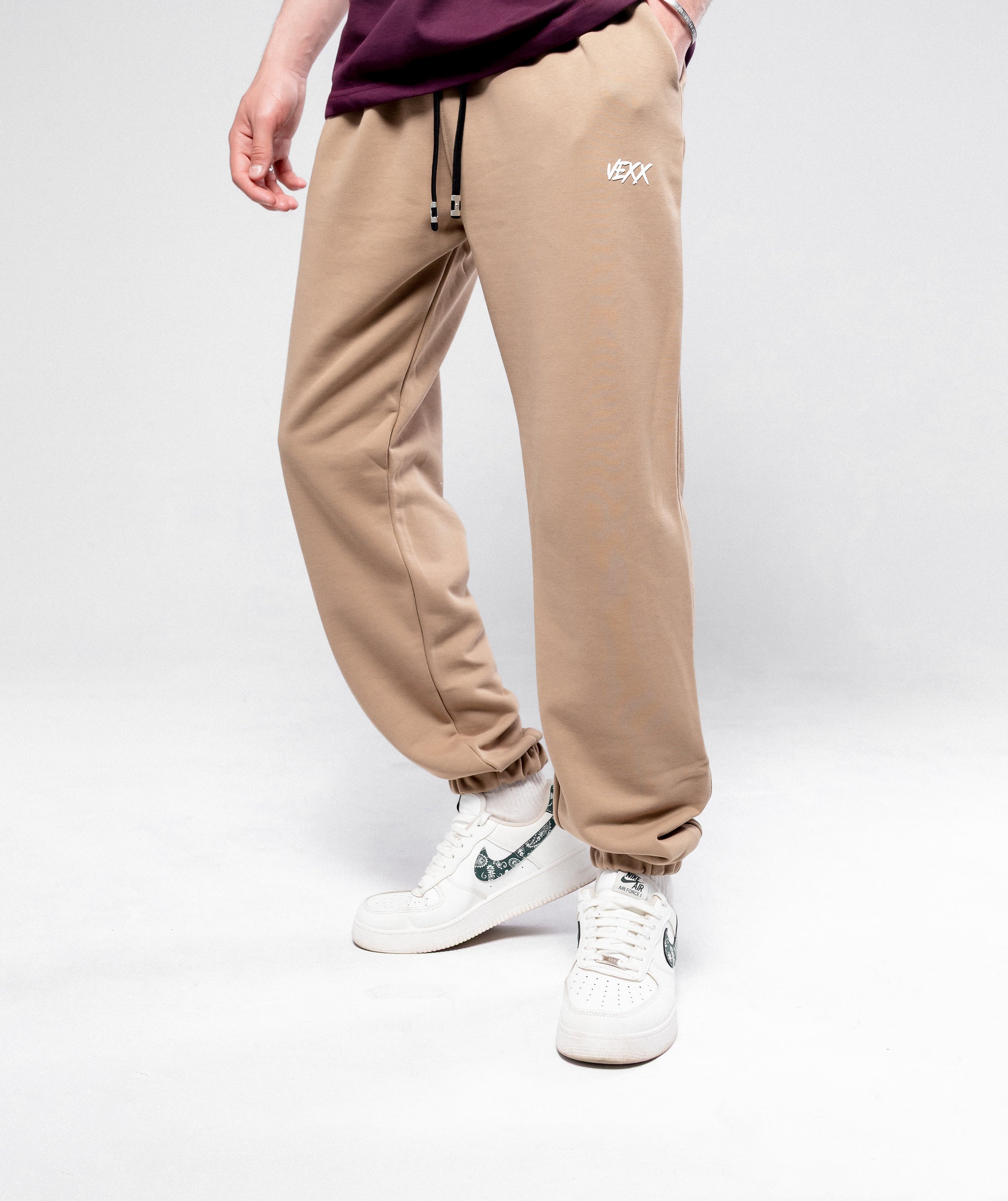 VEXX Cuffed Sweatpants – Beige