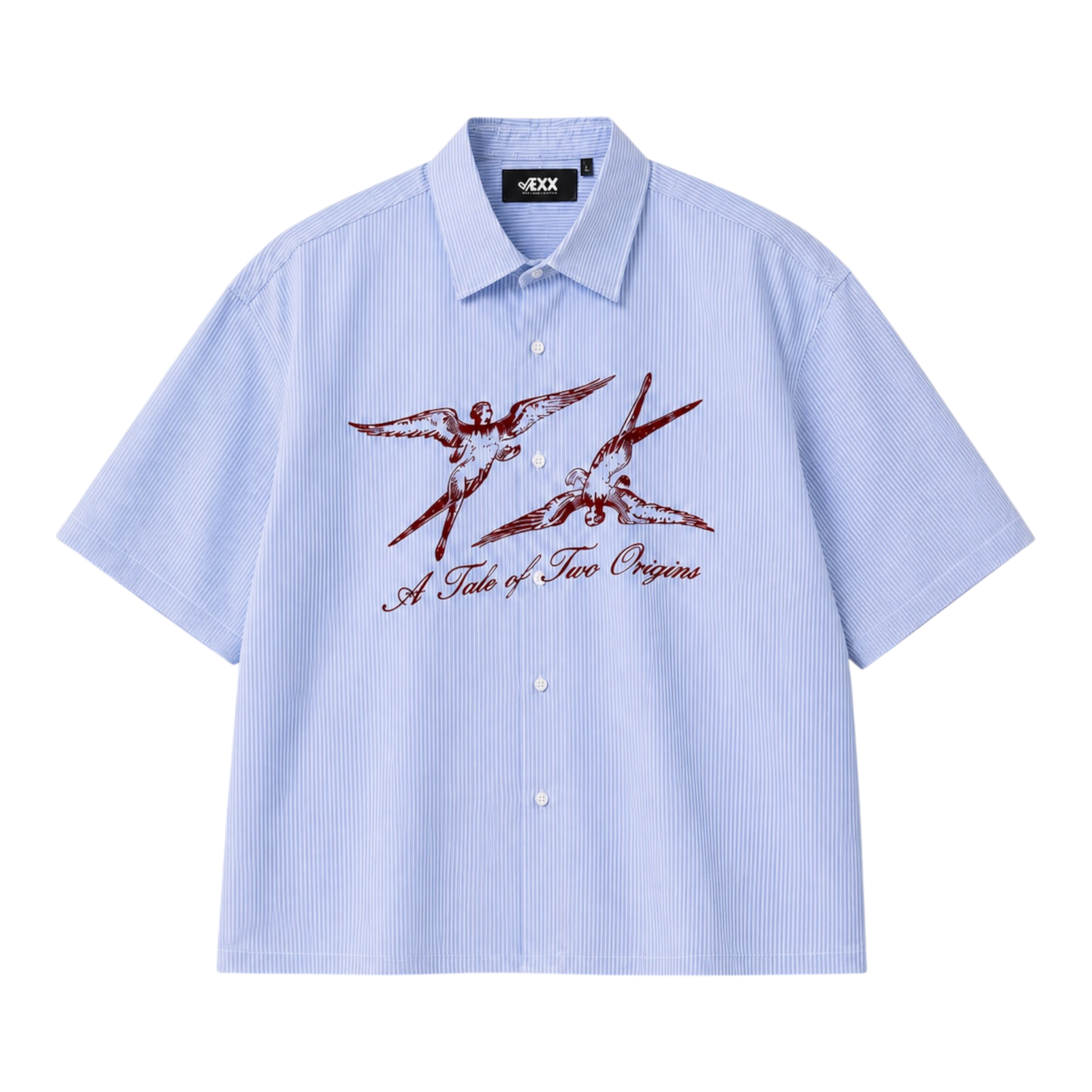 STRIPED SHORT SLEEVE ORIGINS SHIRT