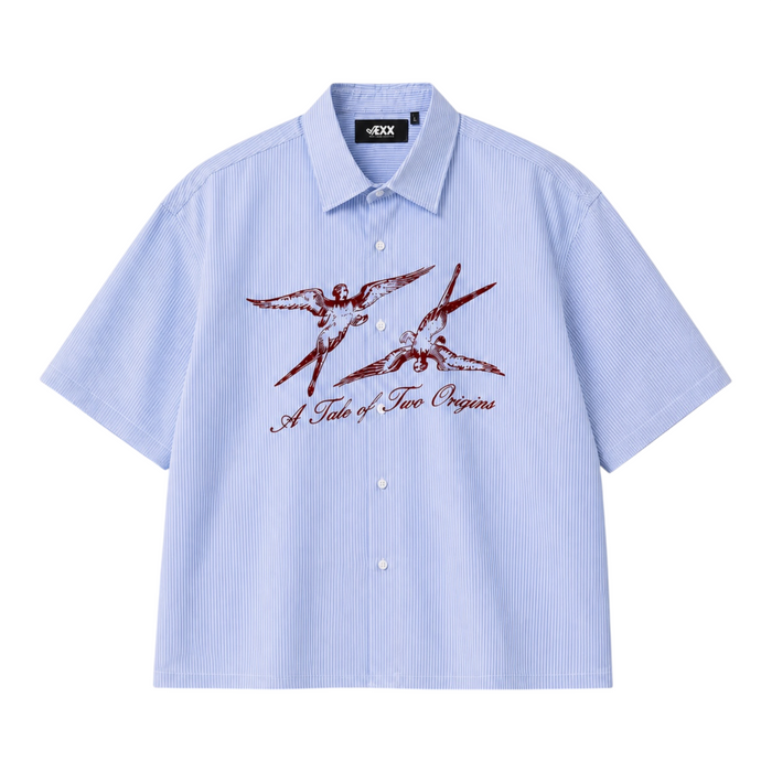 STRIPED SHORT SLEEVE ORIGINS SHIRT
