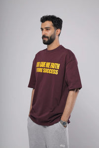 Faith Before Success – burgundy t-shirt