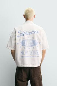WASHED PRINT BOX FIT SHIRT